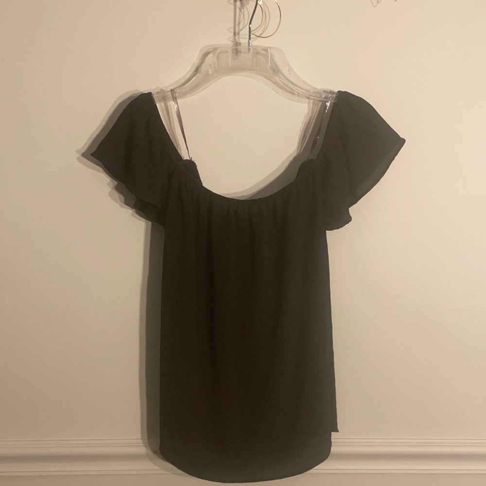 Off the shoulder black top
